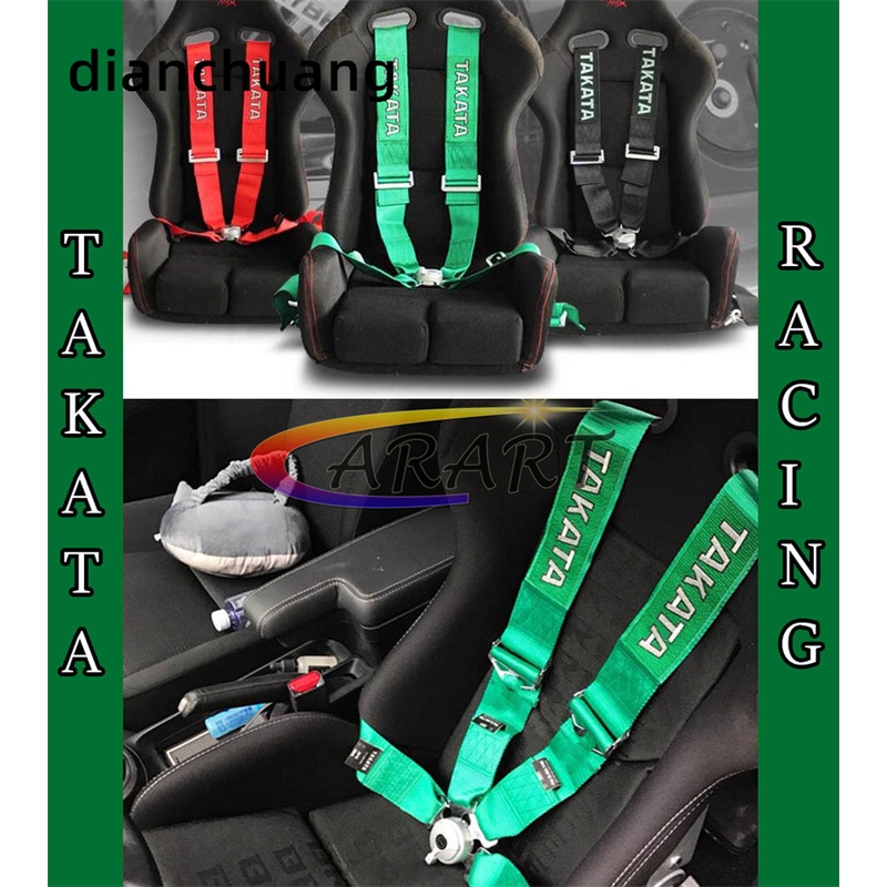 #Takata สายเข็มขัดนิรภัย 3 นิ้ว 4 จุด พร้อมตัวล็อกปลดเร็ว คุณภาพ สําหรับรถแข่ง