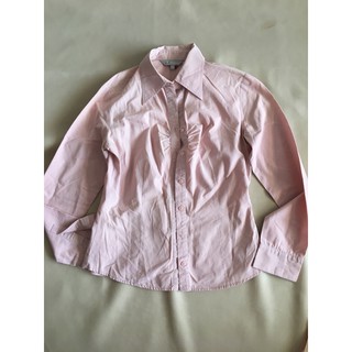 เสื้อเชิ๊ต สีชมพู แขนยาว