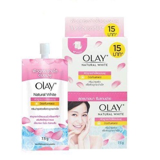 (แพ็ค 6 ซอง) Olay natural white pinkish โอเลย์เนเชอรัลไวท์พิงค์คิช 7.5 กรัม (แพ็ค 6 ซอง)