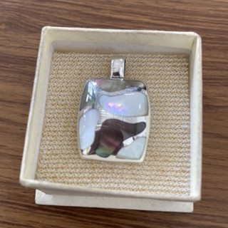 จี้เงินแท้92.5%ประดับมุก(mother of pearl)#925 silver pendant