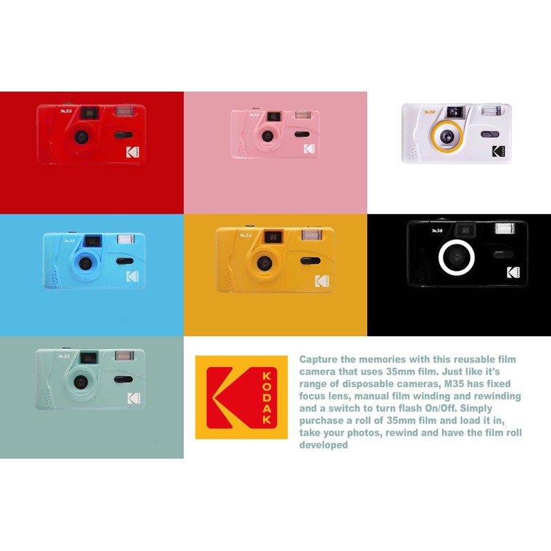 ของแท้!! พร้อมส่ง KODAK FILM CAMERA M35,M38 “แถมถ่าน Panasonic 1ก้อน