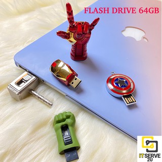 แฟลชไดร์ฟ FLASH DRIVE 64 GB ลายยอดมนุษย์สุดเท่ ส่งในไทย 2-3 วันตามได้รับของ