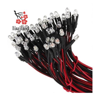 10 pcs 12V 20cm LED Pre wired 3mm green