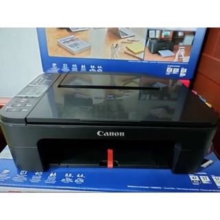 canon E3370เครื่องใหม่พร้อมติดแท้งไห้แล้วพร้อมใช้งานแล้วปริ้นผ่านมือถือได้ด้วยคับมีไวไฟคับรุ่นนี้