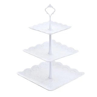 น้ำชายามบ่าย สไตล์ยุโรป จานขนม 3 ชั้น Afternoon Tea Shelf |ถาดขนม 3 ชั้น ชั้นวางเค้กถา