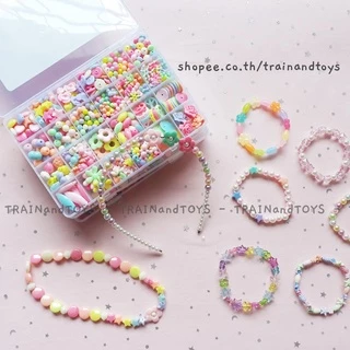 ชุดร้อยลูกปัด diy และอุปกรณ์ร้อยลูกปัดครบชุด ของเล่น diy ศิลปะและการประดิษฐ์ ของเล่นเด็กผู้หญิง 5 ขวบขึ้นไป