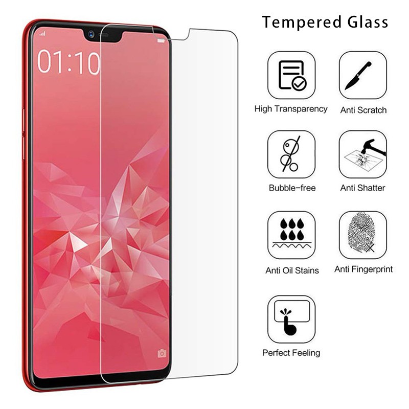 กระจกนิรภัย OPPO A3S A12 A5S A52 A5 A9 2020 A16 A17 A57 A98 A94 F11 F7 F5 A37 F9 A83 A59 F1S Realme C33 C35 C11 C3 C15 C15 C11 C15 C1S RENO ฟิล์มกันรอยหน้าจอ