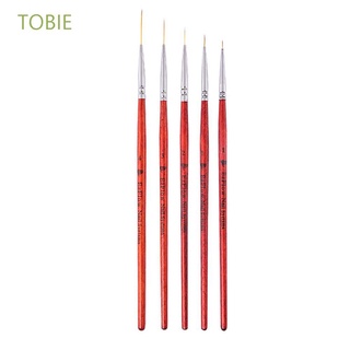 Tobie ชุดแปรงปากกาเพ้นท์เล็บเจล Uv 6 9 12 18 24 มม. Diy