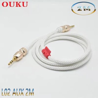 ส่งจากไทย  สายAUX สายต่อหูฟัง ยาว2000มม.Aux 3.5 Audio Cable 2000mm OUKU รุ่นL02