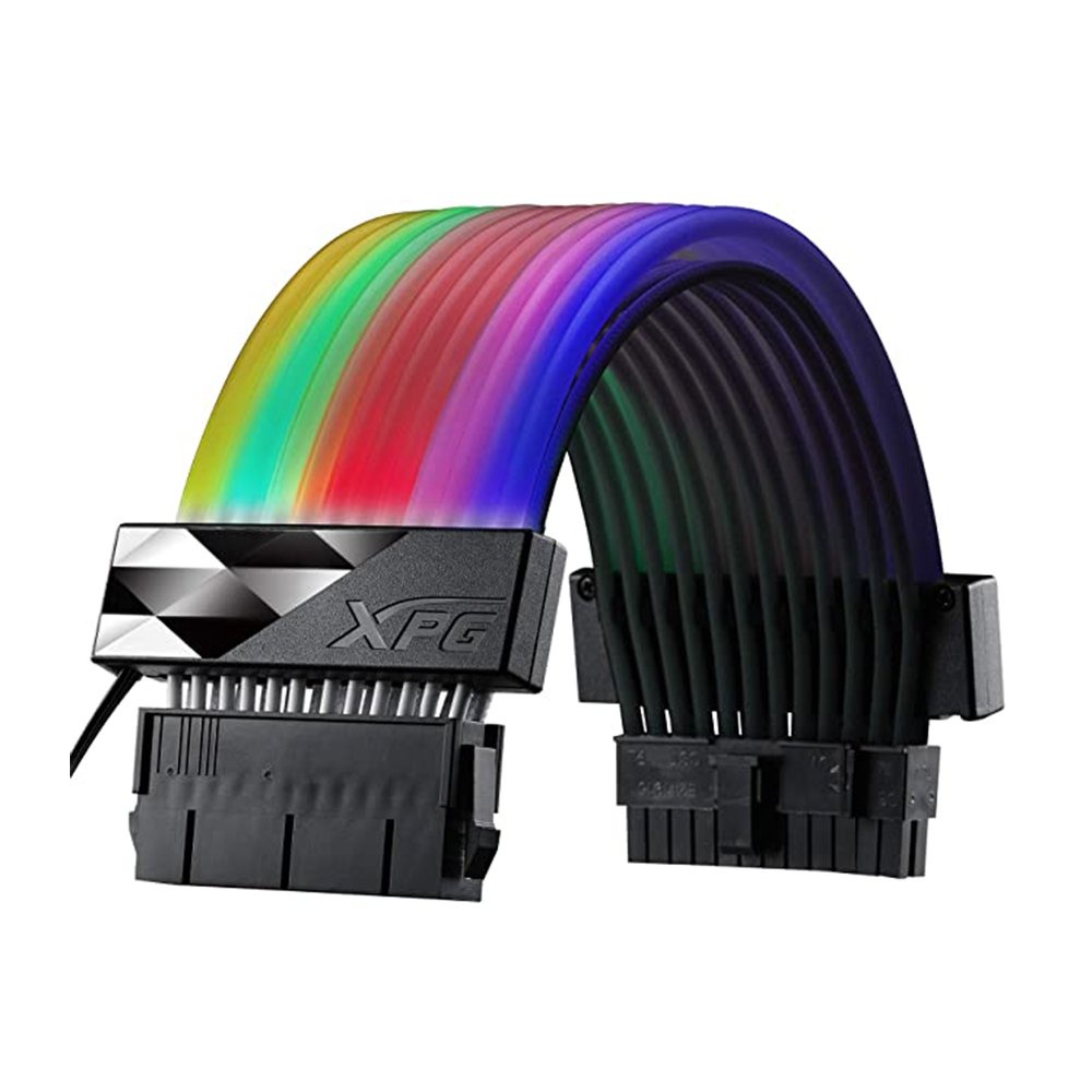 SLEEVED CABLE (สายถัก) XPG ARGB EXCABLE FOR MAINBOARD # XPG PRIME ARGB EXTENSION CABLE - MB 24pin (X