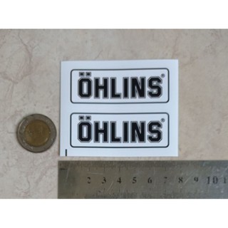 สติ๊กเกอร์ OHLINS 6.5x8cm. พื้นใส แต่งรถ ตกแต่งรถ