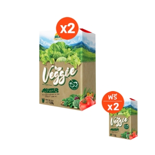 [ซื้อ 2 แถม 2] Veggieทั้งหมด 4 กล่อง (กล่องละ 10 ซอง) 12g./ซอง ผงผักรวม 30 ชนิด