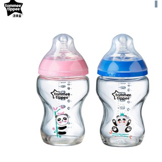 Tommee tippee ขวดนมแก้ว คอกว้าง