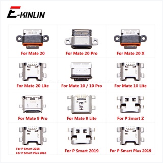 พอร์ตปลั๊กแจ็คเชื่อมต่อ USB สําหรับ HuaWei Mate 20 X 10 9 Lite Pro P Smart Z Plus 2019 Micro Type-C Socket