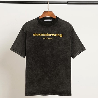 [S-5XL]เสื้อยืดแขนสั้นปักลายตัวอักษร Alexanderwang