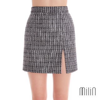 [MILIN] Willow Skirt High waisted tweed  mini skirt กระโปรงผ้าทวีตทรง เอวสูง