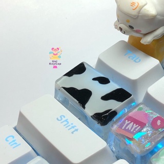 Resin Keycap เรซิ่นคีย์แคป ลายวัว ไฟลอดผ่านได้