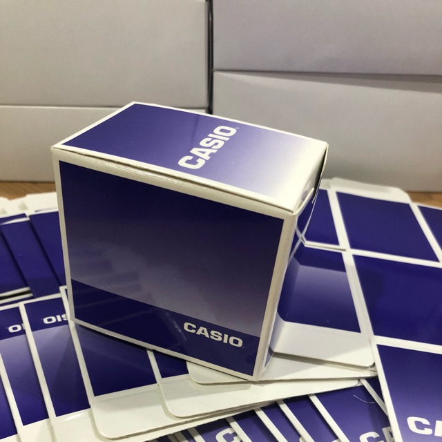 กล่องนาฬิกา CASIO สีน้ำเงิน กล่องกระดาษ