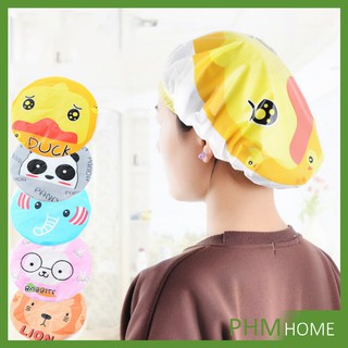 หมวกอาบน้ำอาบน้ำ พิมลายการ์ตูนน่ารัก  Shower Cap Kids