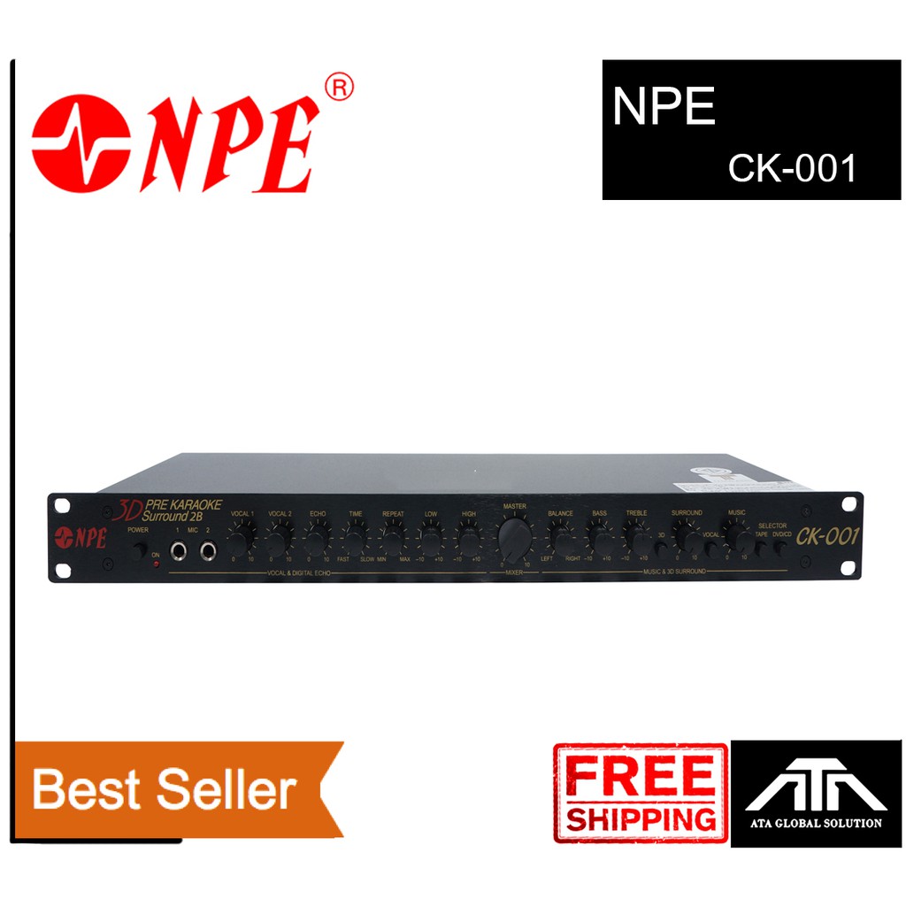 ปรีคาราโอเกะ NPE CK-001 2BB/MP3 ปรับแต่งเสียง อีคิว เครื่องปรุงแต่งเสียง Karaoke PreAmplifier