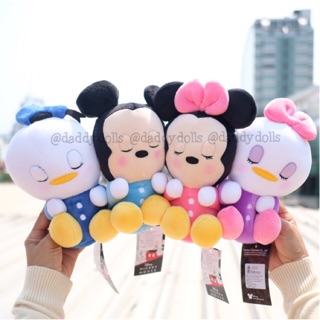 ตุ๊กตา Mickey Mouse มิกกี้เมาส์ &amp; Minnie Mouse มินนี่เมาส์ &amp; Donald Duck โดนัลดั๊ก &amp; Daisy ตัวนุ่ม ท่านั่ง หลับตา 7นิ้ว