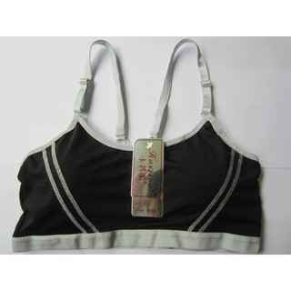 Sports Bra สีสดใสเนื้อผ้าคอตตอนแบบปรับสายได้
