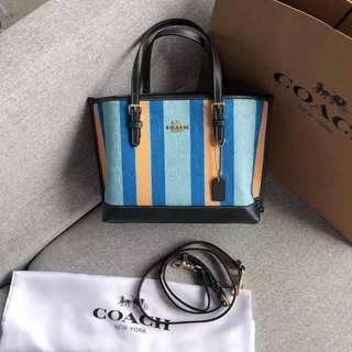 COACH MOLLIE TOTE 25 IN SIGNATURE JACQUARD WITH STRIPES