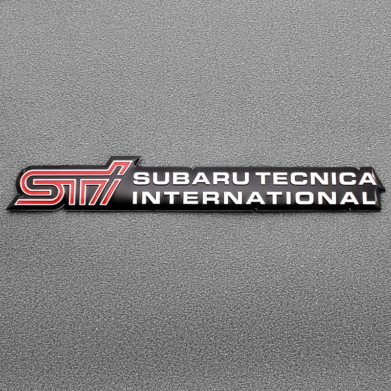 สติกเกอร์อลูมิเนียม ลายตราสัญลักษณ์ Sti 3D สําหรับติดตกแต่งรถยนต์ Subaru Forester Impreza Outback Legacy Xv Sti 1 ชิ้น