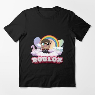 เสื้อยืดอินเทรนด์ผู้ชายอินเทรนด์ผู้หญิงเสื้อยืด พิมพ์ลาย Roblox Pony Rainbow Cloudy เลือกลายได้S-3XL