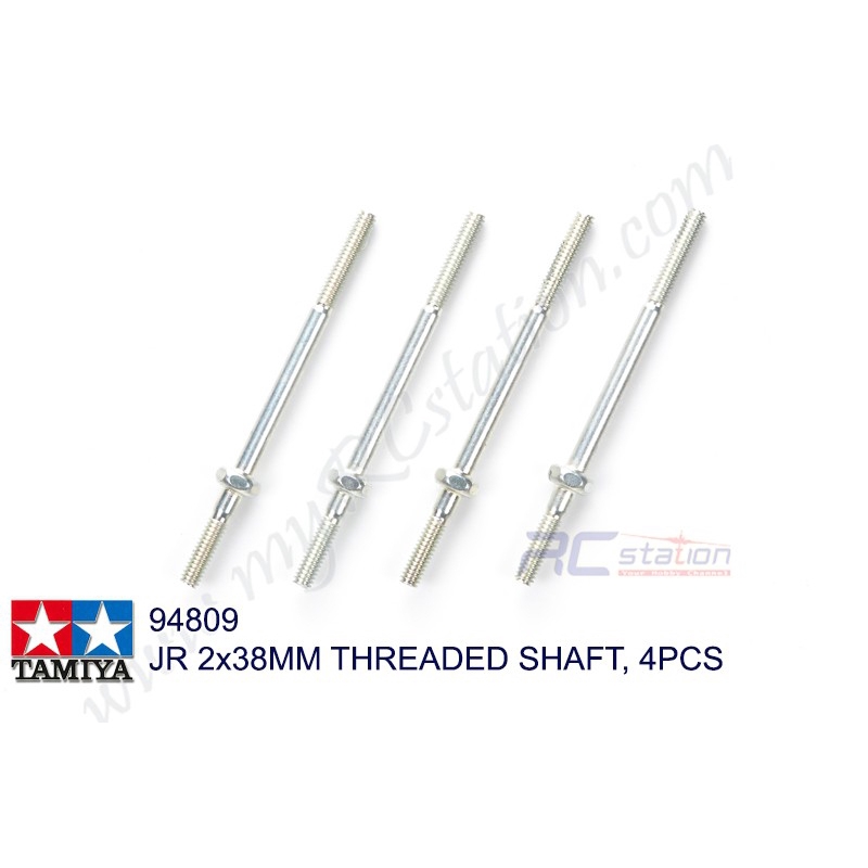 Tamiya 94809 - AO-1024 2 x 38 มม. เพลาเกลียว - 4 ชิ้น [94809]