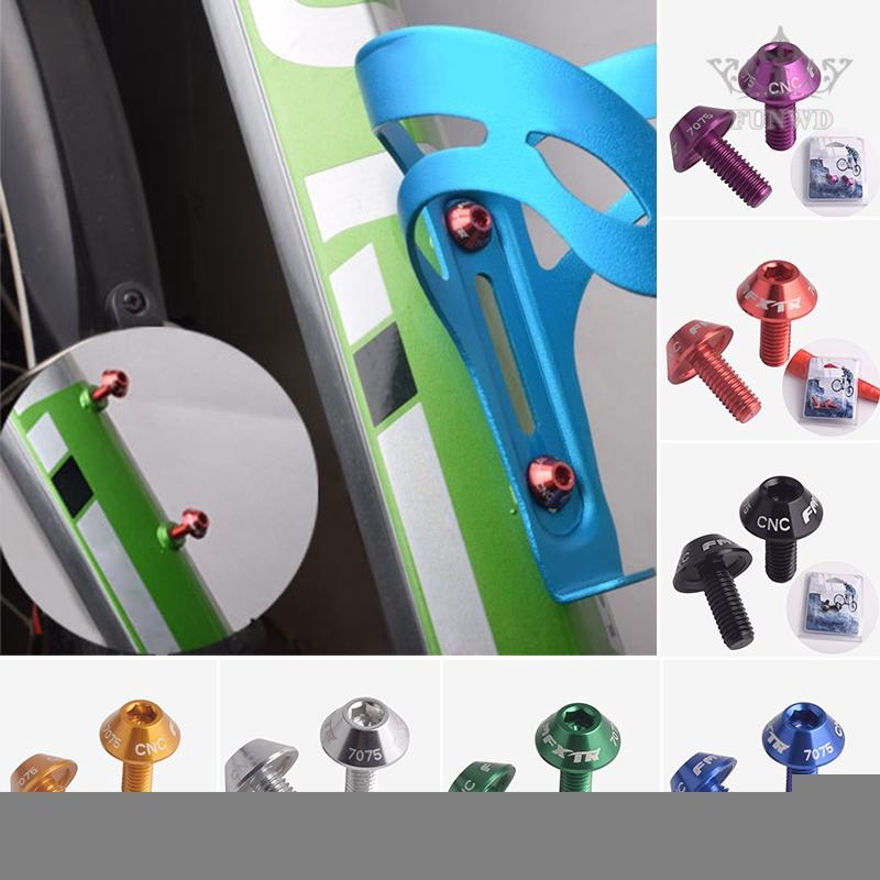 2Pcs Aluminum Alloy Bike Bicycle Water Bottle Cage Bolt Screws Mountain MTB Road