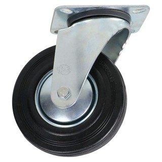 RUBBER SWIVEL CASTER LEON 5" BLACK ลูกล้อยาง BK LEON แป้นหมุน สีดำ 5" ลูกล้อ อะไหล่เฟอร์นิเจอร์ เฟอร์นิเจอร์และของแต่งบ้