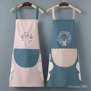 พร้อมส่ง⚡️ผ้ากันเปื้อนกันน้ำสองชั้นเช็ดมือได้ ผ้ากันเปื้อนทําอาหาร Cooking Apron มีสไตล์ลายการ์ตูนน่ารัก OJTN