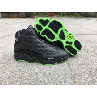 พร้อมส่ง Nk Air Jordan 13 Altitude รองเท้าบาสเก็ตบอล สีดํา สีเขียว 414571-030