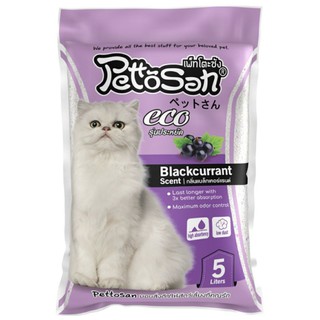 Pettosan 5 ลิตรx1ถุง ทรายแมว ทรายเบนโทไนท์ ยี่ห้อเพ็ทโตะซัง Blackcurrant