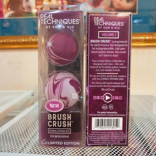 100% Real Techniques Samantha Brush Crush [Volume2] Cosmic Sponge Duo ฟองน้ำแต่งหน้าสุดชิค รูปทรงกลม ลูกโลก