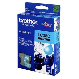 หมึกพิมพ์อิงเจ็ทแท้ Brother LC-38 ชุดสี 4 ตลับ สีดำ สีฟ้า สีแดง สีเหลือง