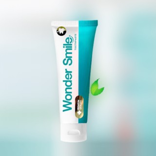 ยาสีฟัน Wonder Smile วันเดอร์สไมล์ ( 1 หลอด 50 ml. ) ยาสีฟันสมุนไพร ลดกลิ่นปาก น้ำลายบูด