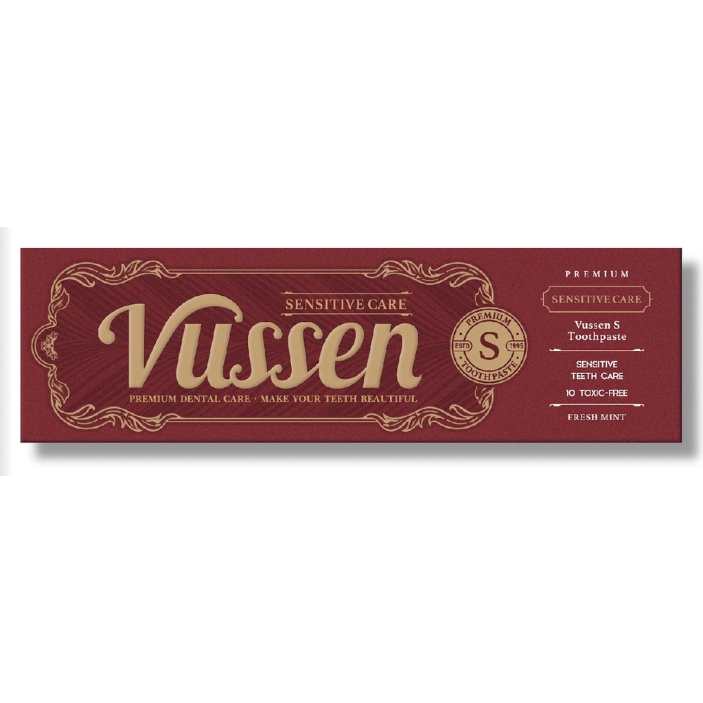 ยาสีฟัน พรีเมี่ยม Vussen หลอดใหญ่ 120 กรัม มี 2 สูตร