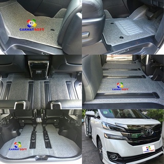 พรมไวนิล ดักฝุ่น NEW ALPHARD สีเทาดำ เต็มคัน เข้ารูป