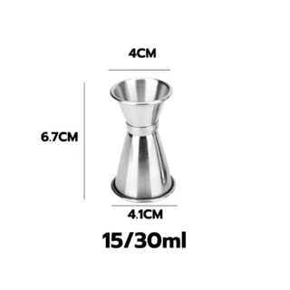 จิ๊กเกอร์ จิกเกอร์ พลาสติก แก้วตวงน้ำเชื่อม ถ้วยตวงเหล้า Plastic Jigger[MANCAFE]