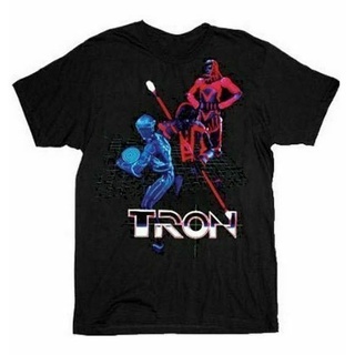 แขนสั้นcrew neckเสื้อยืด ลาย Tron Action Adventure Fantasy Movie Battle Grid สีดํา สําหรับผู้ใหญ่S-XXXXL