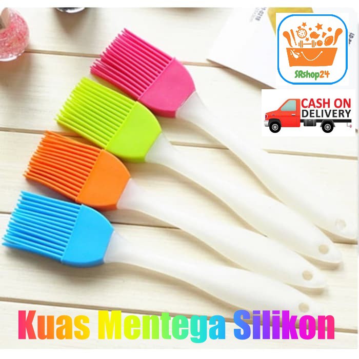 SILICONE BUTTER BRUSH BARBECUE SILICONE BBQ BREAD BRUSH - สีสุ่ม