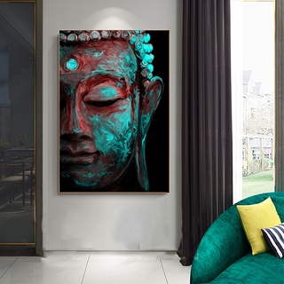 (Spot Goods)50X80ซม.ภาพจิตรกรรมปักครอสติสลาย Buddha Face ติดประดับเพชร Diy ขนาดใหญ่สําหรับติดตกแต่งบ้าน