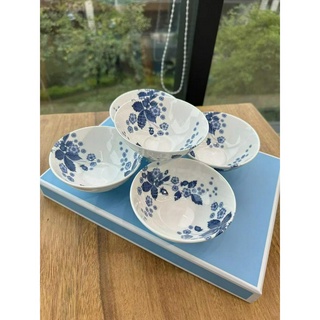 WEDGWOOD Indigo Strawberry Couple Bowl Bone Porcelain Pair Bowl Household Porcelain Bowl Small Rice Bowl Set of 5 Pieces