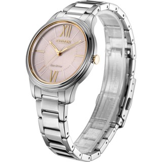 CITIZEN Eco-Drive Ladies Watch Stainless Strap เรือนเหล็ก รุ่น EM0415-54W​​​​​​​ - Silver/Pink