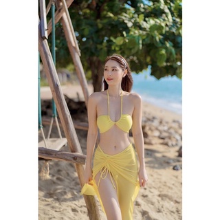 bikini รุ่น Tiana สีเหลือง Set 3 ชิ้น