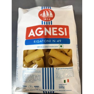 Agnesi Rigatoni n.49 Durum Wheat Semolina Pasta 500g ราคาพิเศษ