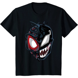 เสื้อยืด ผ้าฝ้ายแท้ พิมพ์ลาย Marvel Spider-Man Maximum Venom Miles Morales ระบายอากาศ คุณภาพสูง สําหรับผู้ชาย