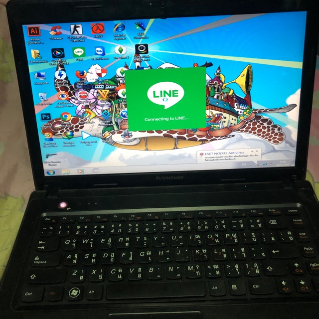 โน๊ตบุ๊ค Lenovo สีดำ